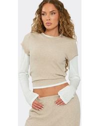 EGO - Long Sleeve Round Neck Top - Lyst