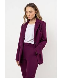 Love Lace - Office Blazer With Pockets & Buttons - Lyst