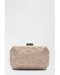 Dorothy Perkins - Structured Textured Lace Box Clutch Bag - Lyst