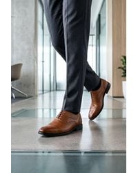 Thomas Blunt - Leather Brogue Lace Up Shoe With Cushoined Insole - Lyst