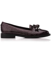 Moda In Pelle - 'elaina' Patent Mocc Croc Loafers - Lyst