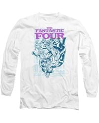 Marvel - Fantastic Four Lineart Heroic First Family Long Sleeve T-Shirt - Lyst
