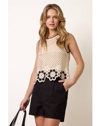 Blue Vanilla - Sleeveless Collar Top - Lyst