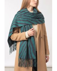 SARTA - Tiger Stripe Heavyweight Winter Scarf Animal Print Shawl - Lyst
