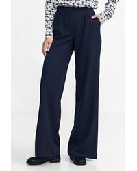 Love Lace - Viscose Pleated Wide Leg Trousers With Zip - Lyst