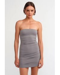 Dilvin - Strapless Bodycon Mini Dress - Lyst