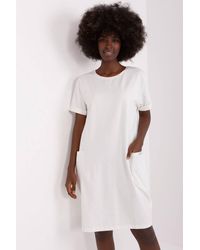 Love Lace - Cotton Short Sleeve Shirt Dress - Lyst