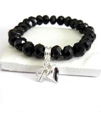 Aye Do Gifts - Personalised Crystal Beaded Initial & Heart Charm Bracelet - Lyst