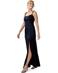 Adrianna Papell - Satin Crepe Gown - Lyst