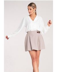 Love Lace - Stylish Flared Mini Skirt With Elastic Waist - Lyst