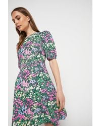 Warehouse - Flippy Mini Dress With Short Sleeve - Lyst