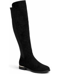 Spot on - Over The Knee Stretch Boot With Low Heel & Flexible Sole - Lyst