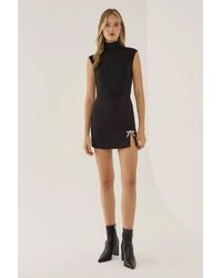Hiccup - Slit Detailed Mini Skirt With Bow - Lyst