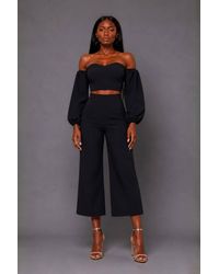 Vesper - Wide Leg Cropped Trousers - Lyst