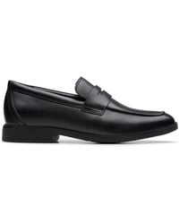 Clarks - Jonwin Craft Youth Leather Loafers, School Shoes - Lyst