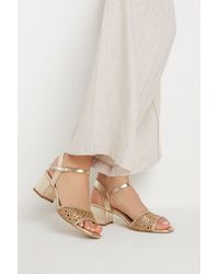 Long Tall Sally - Woven Strap Block Heels - Lyst