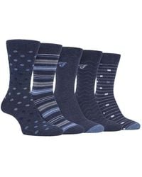 Farah - 5 Pack Polka Dot Patterned Cotton Dress Socks - Lyst