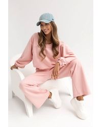 Love Lace - Viscose Round Neck Sweatshirt Tracksuit With Pockets - Lyst