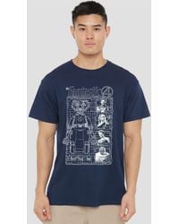 Marvel - Fantastic Four First Family & Herbie Blueprint T-Shirt - Lyst