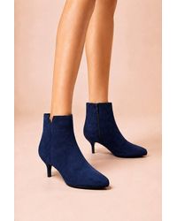 LARANGE - Pointed Toe Kitten Heel Ankle Boots Wide Fit - Lyst