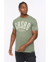 Crosshatch - Hallfell Crew Neck Cotton T-Shirt With Puff Print Logo - Lyst