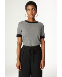 PRINCIPLES - Textured Short Sleeve Knitted Top - Lyst