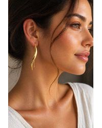 Otis Jaxon London - Sterling Long Wave Drop Earrings - Lyst