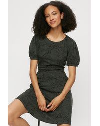 Dorothy Perkins - Tall Green Animal Short Sleeve T-shirt Dress - Lyst