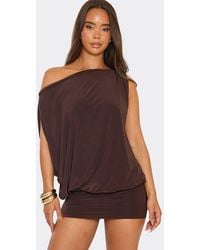 EGO - Strappy Drape Slinky Mini Dress - Lyst