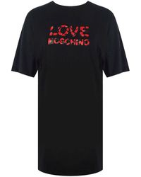 Love Moschino - Short Sleeve Round T-Shirt - Lyst