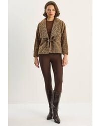 Bianco Lucci - Coat With Belt Detail - Lyst