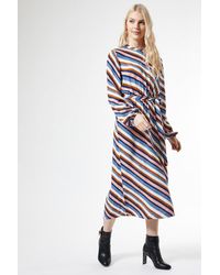 Dorothy Perkins - Vila Multi Colour Stripe Print Midi Dress - Lyst
