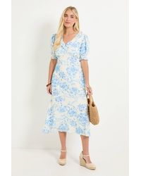 Wallis - Petite Summer Floral Tea Dress - Lyst