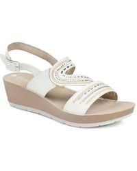 Pavers - Wedge Heeled Buckle Fasten Sandals - Lyst
