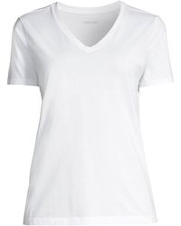 Lands' End - Supima Short Sleeve V-Neck T-Shirt - Lyst