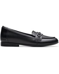 Clarks - Finja Loafer Older Leather Loafers, Slip Ons, School Shoes - Lyst