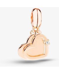 Rosa Lea - Double Hearts Dangle Charm Am-2Thb003006 - Lyst