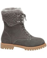 EverAu Australia - Sheepskin Knitted Wool Sittella Fashion Chunky Boots With Rubber Sole - Lyst