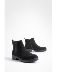 Boohoo - Wide Fit Pull On Chelsea Boots - Lyst