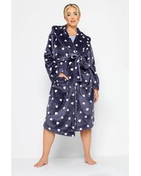Yours - Heart Print Dressing Gown - Lyst