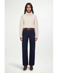 Wallis - 3D Stitch Detail Knitted Funnel Neck Jumper - Lyst