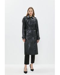 Coast - Faux Leather Trench Coat - Lyst