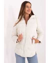 Love Lace - Winter Hooded Puffer Jacket With Pockets & Zip - Lyst