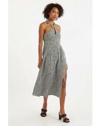 Louche - Geri 60S Patchwork Halter Neck Midi Dress - Lyst