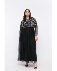 Coast - Plus Size Pearl Embellished Tulle Skirt Dress - Lyst