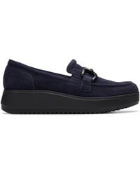 Clarks - Zylah Top Suede Loafers, Slip Ons - Lyst