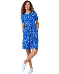 Roman - Floral Pocket Stretch T-shirt Dress - Lyst