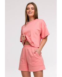 Love Lace - High Waist Elastic Shorts With Front Pockets - Lyst