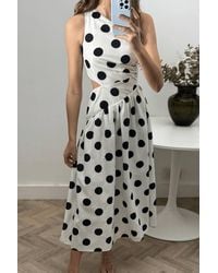 Style Cheat - Jasmine One-Shoulder Cut-Out Midi Mono Dress - Lyst