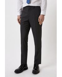Burton - Slim Fit Charcoal Semi Plain Suit Trousers - Lyst